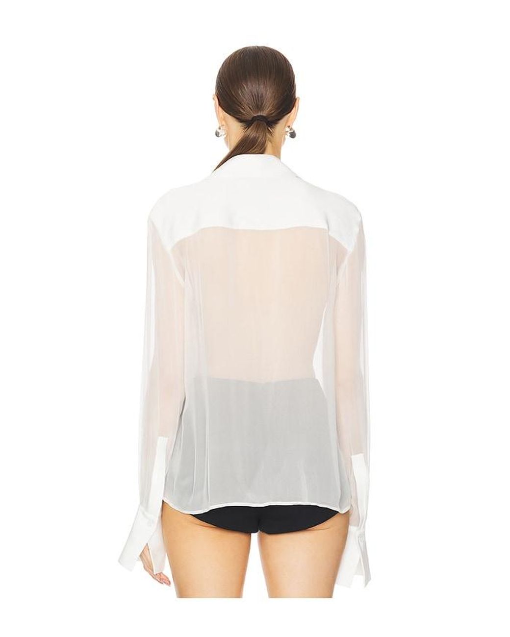 Sans Faff White Meghan Silk Blouse