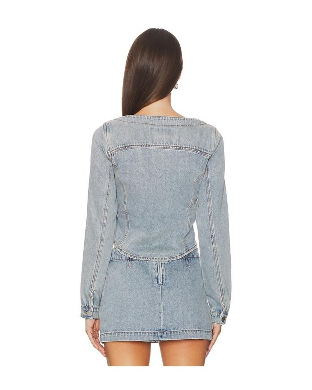 Amanda Uprichard Blue Scorpio Longsleeve Top