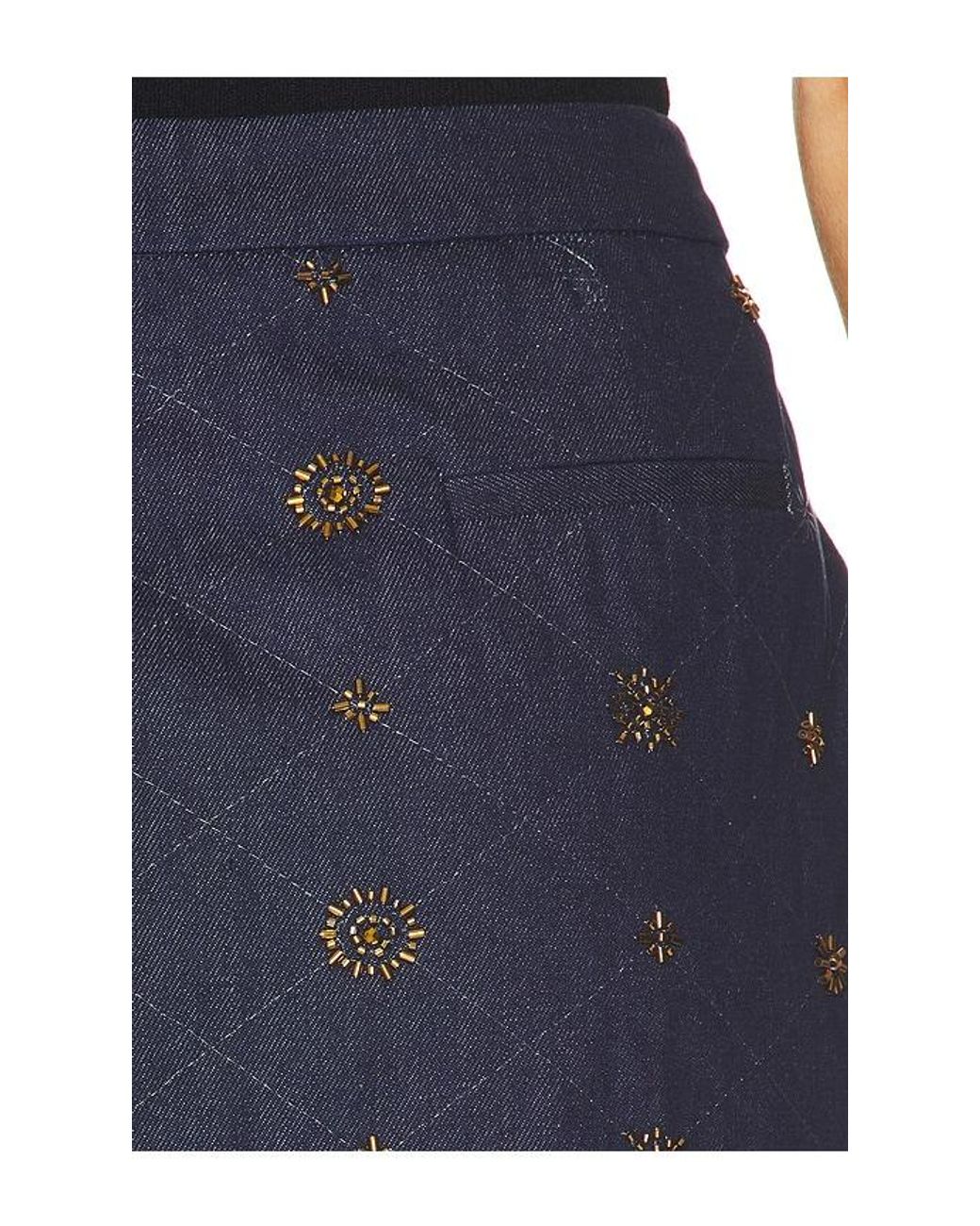 Line & Dot Blue Attina Mini Skirt
