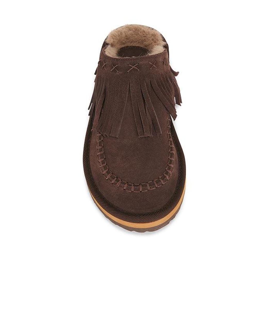 Free People Brown Fallon Fringe Mule