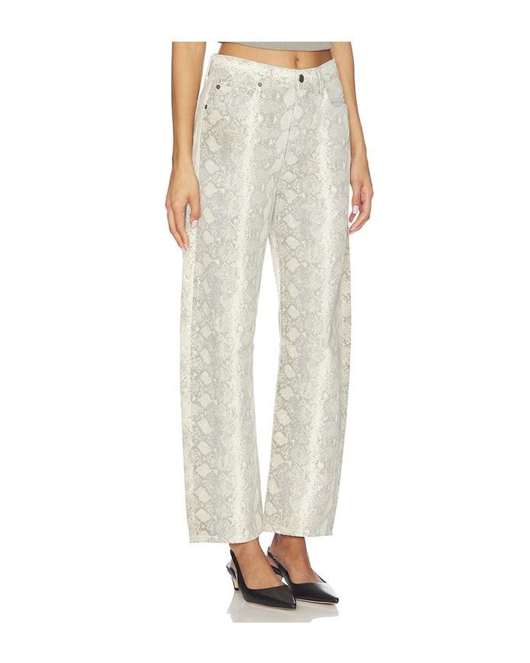 Citizens of Humanity White Miro Long Relaxed Jean
