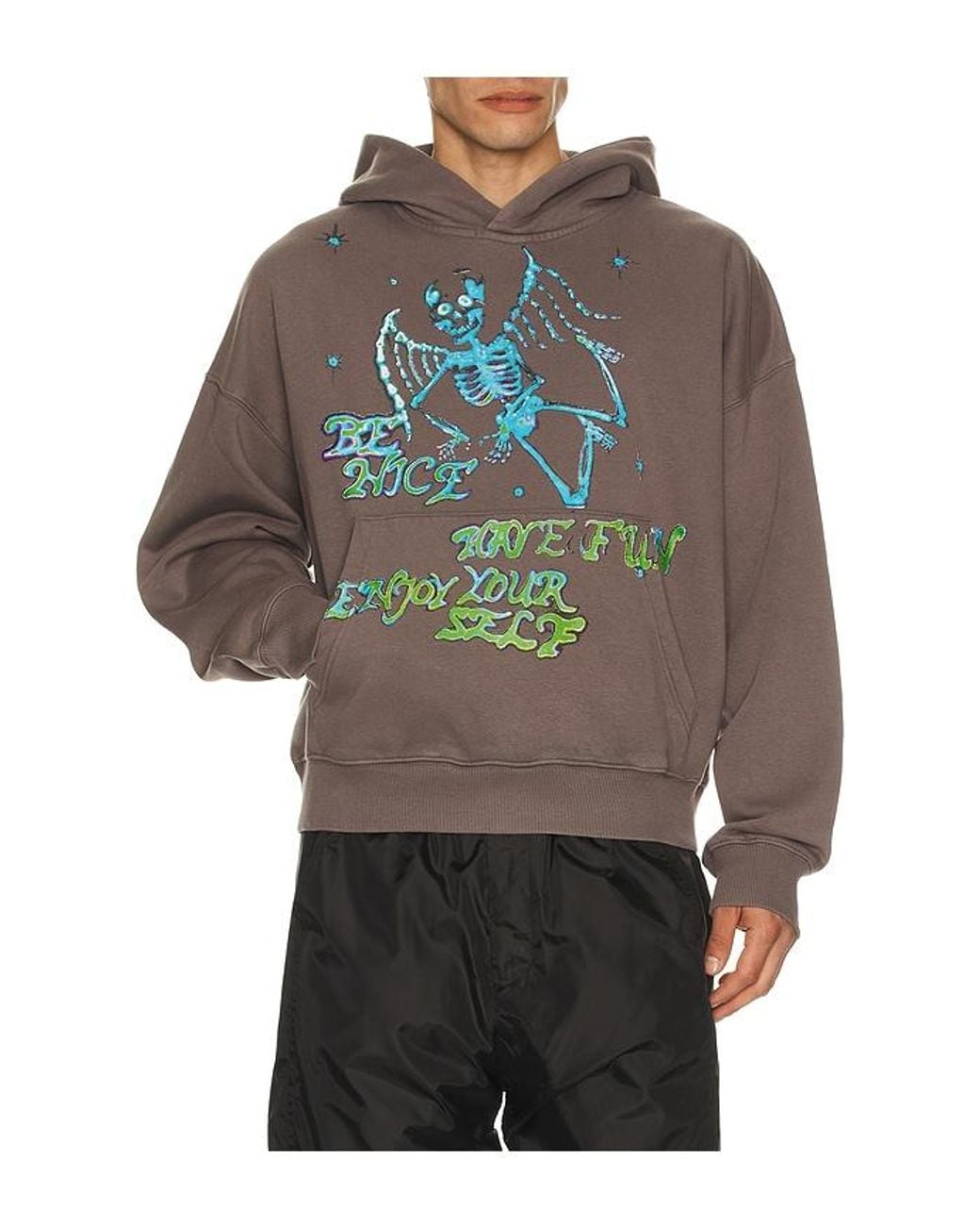 JUNGLES Gray Enjoy Yourself Hoodie for men