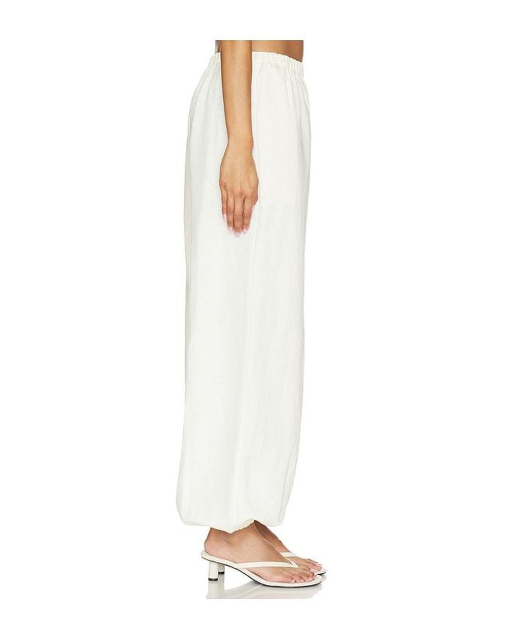 Lovers + Friends White Lexi Linen Pant