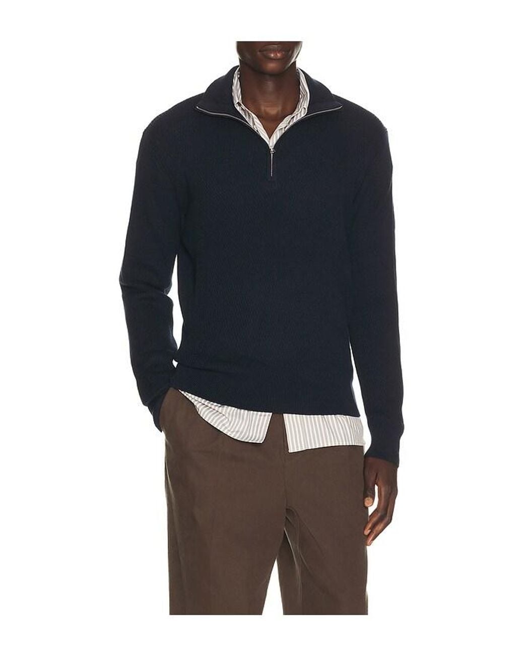 Rag & Bone Blue Danton Quarter Zip for men
