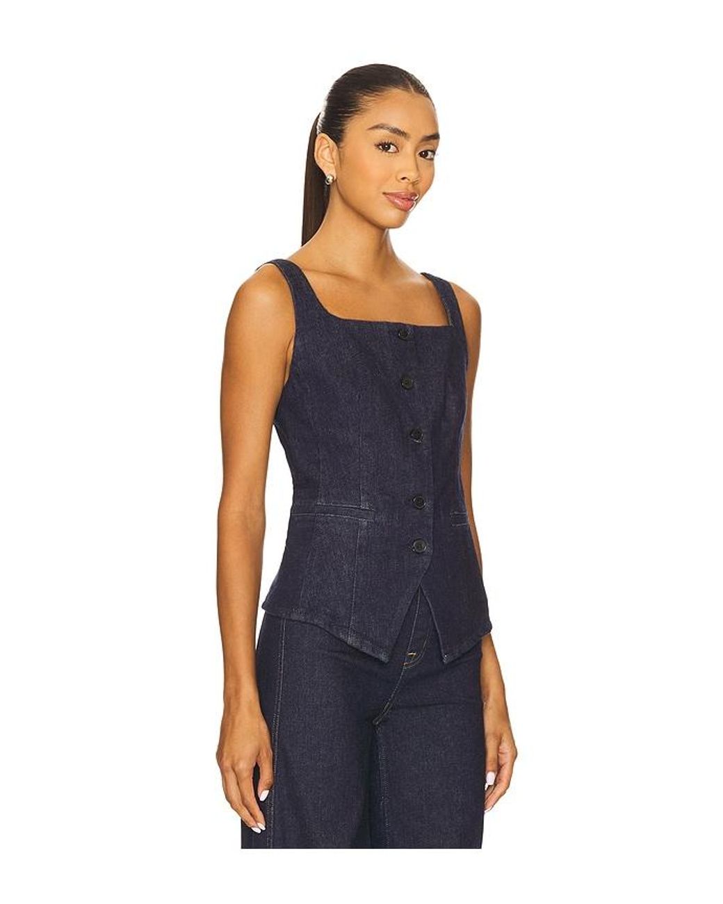 Spanx Blue Denim Vest