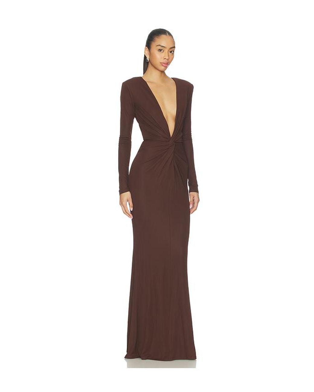 Michael Costello Brown X Revolve Acqua Gown