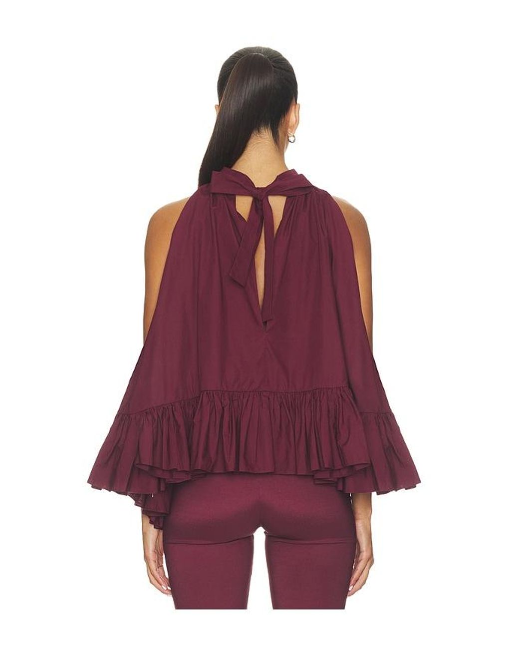 Azeeza Red Plath Top