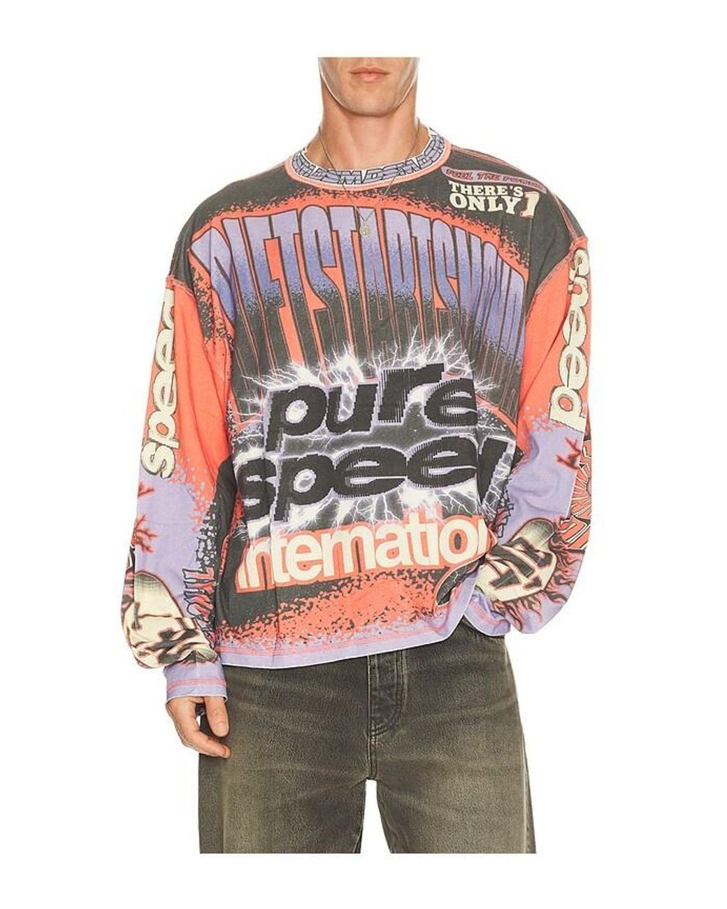 DIET STARTS MONDAY Multicolor Mx Racing Jersey for men