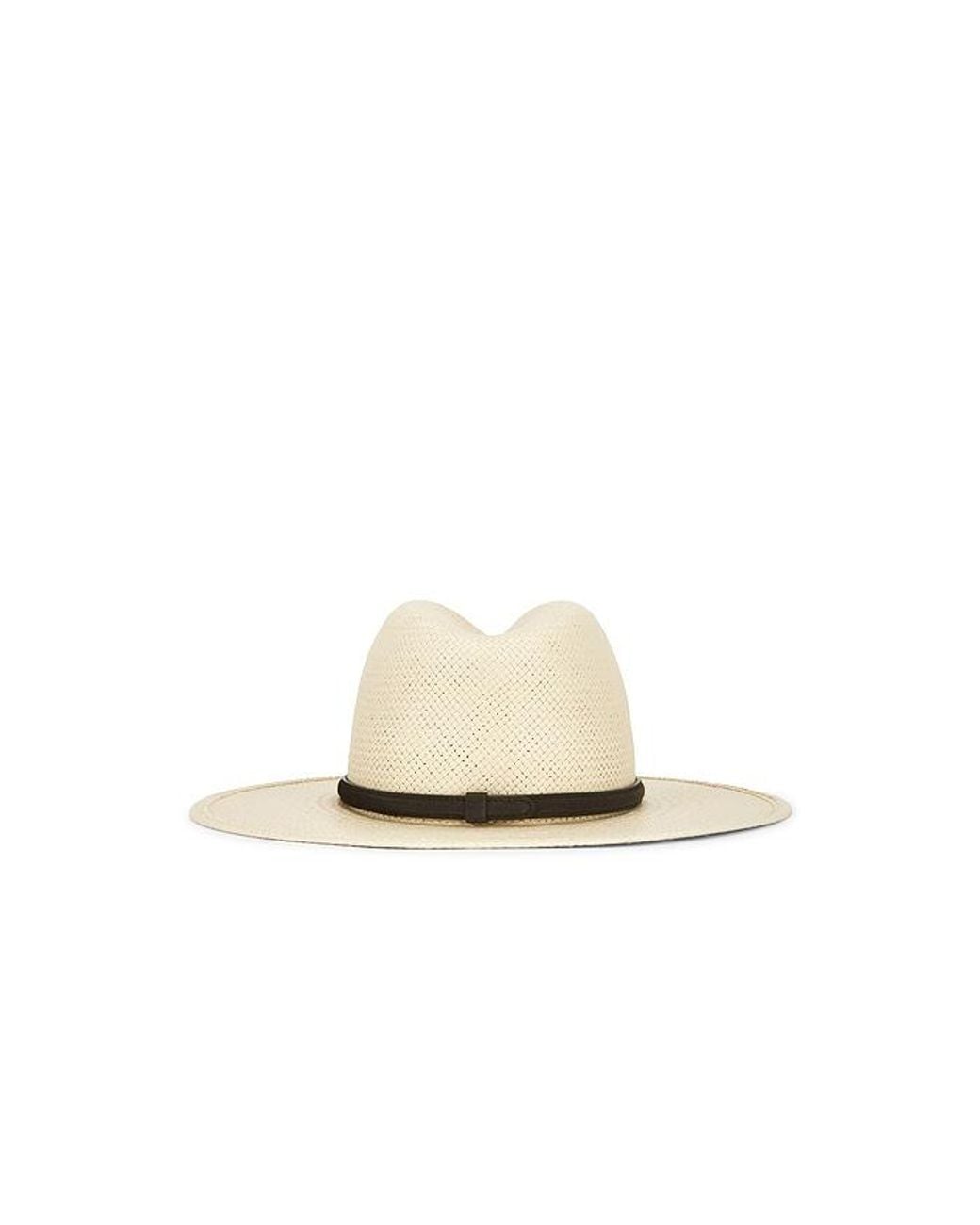 Janessa Leone White Simone Fedora Hat