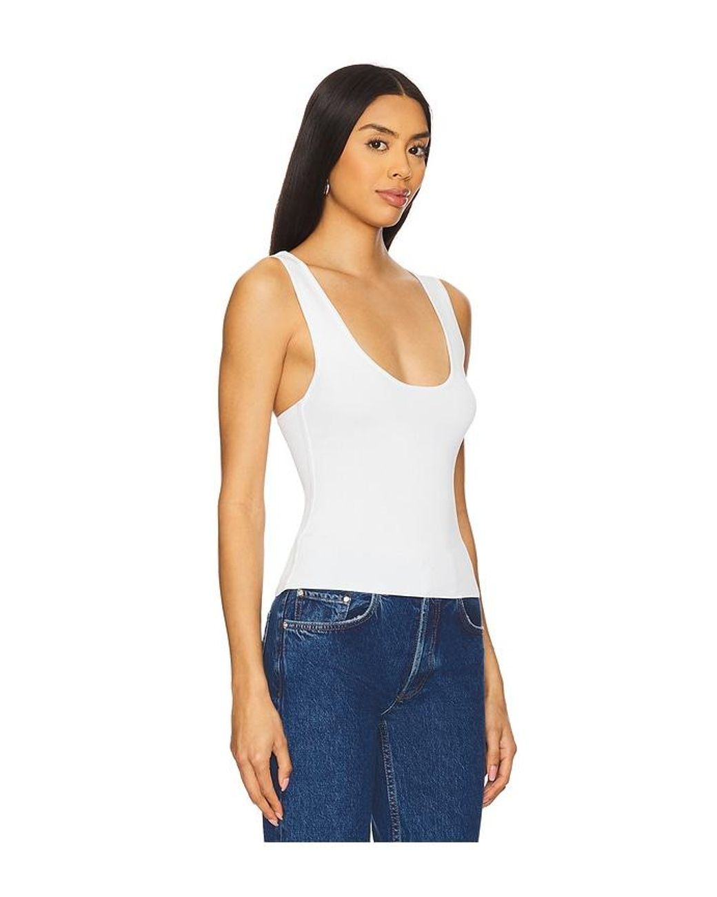 WeWoreWhat Blue Deep V Top