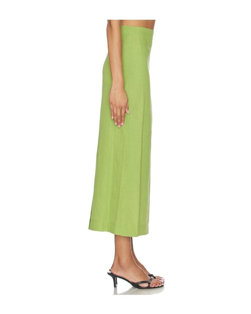 ALIGNE Green Mia Linen Mix Skirt