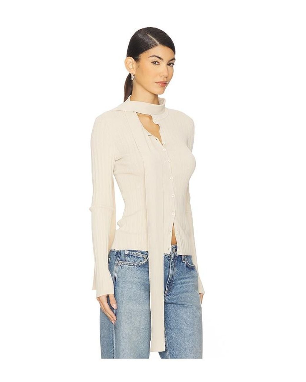 Rag & Bone Blue Gianna Button Up Top