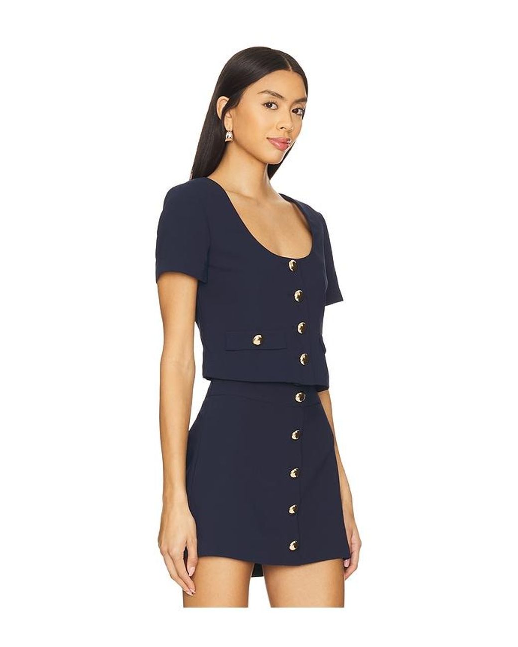 Amanda Uprichard Blue Benton Top