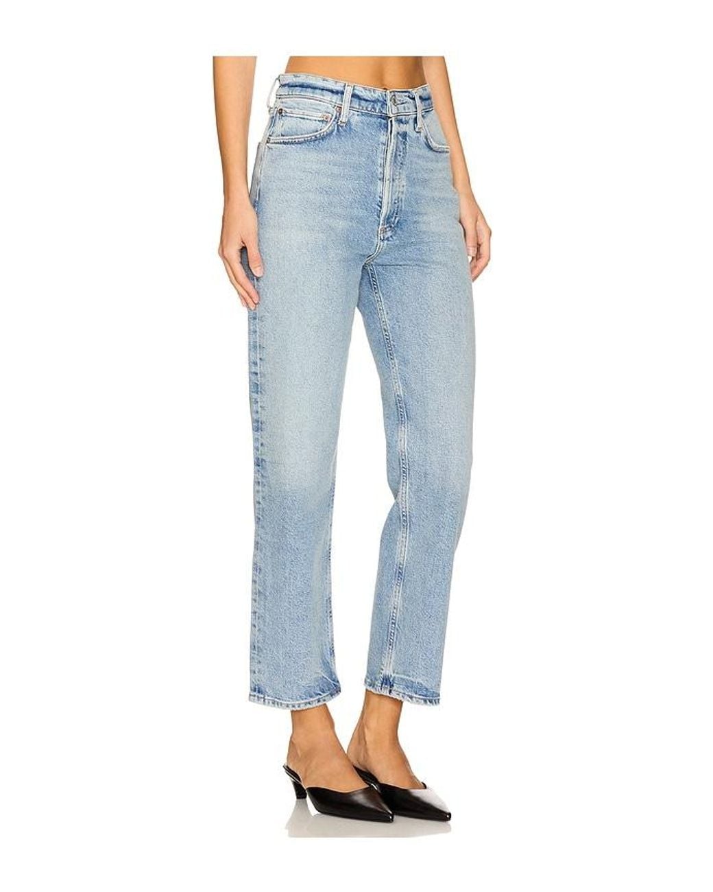 Agolde Blue 90's Pinch Waist Crop Jeans