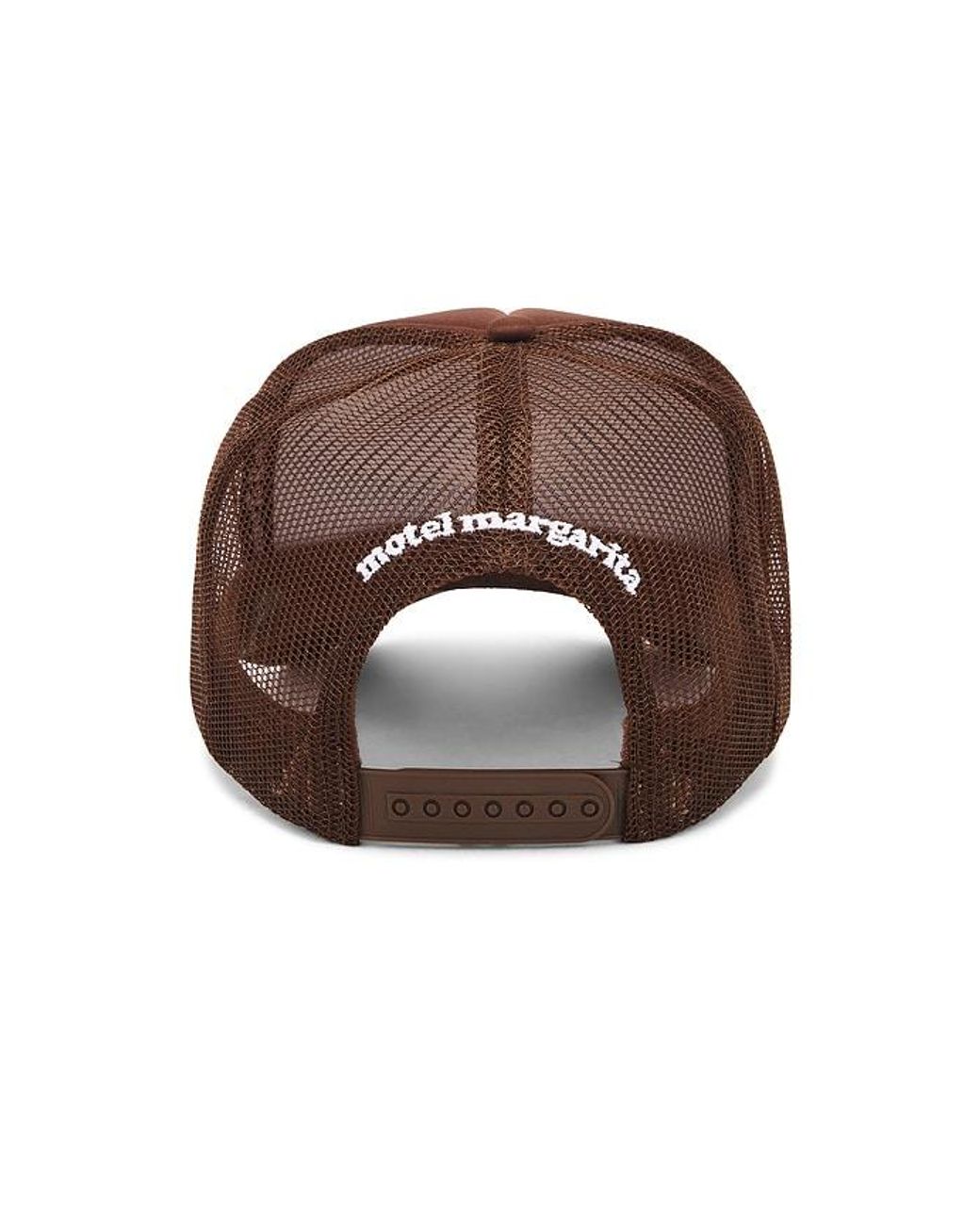 Motel Margarita Brown Aspire Script Trucker Hat