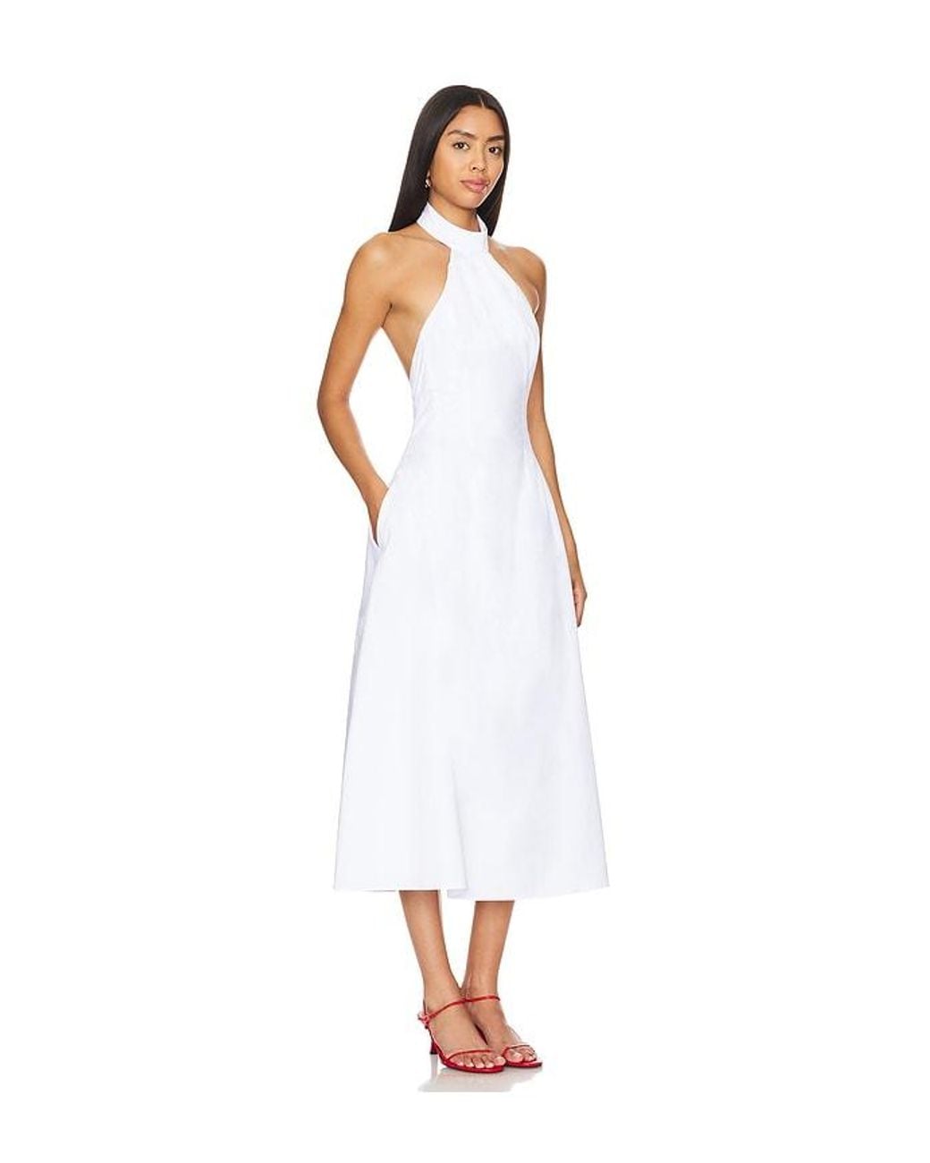 Bardot White Midi-Kleid Genevieve