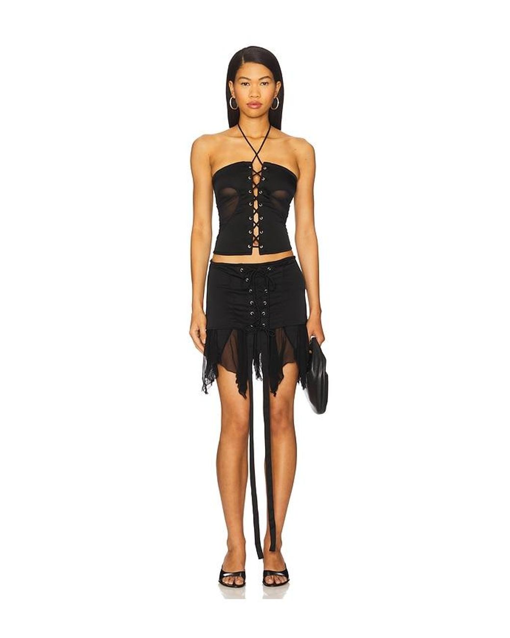 AMOR MIA Black Metamorphosis Mini Skirt