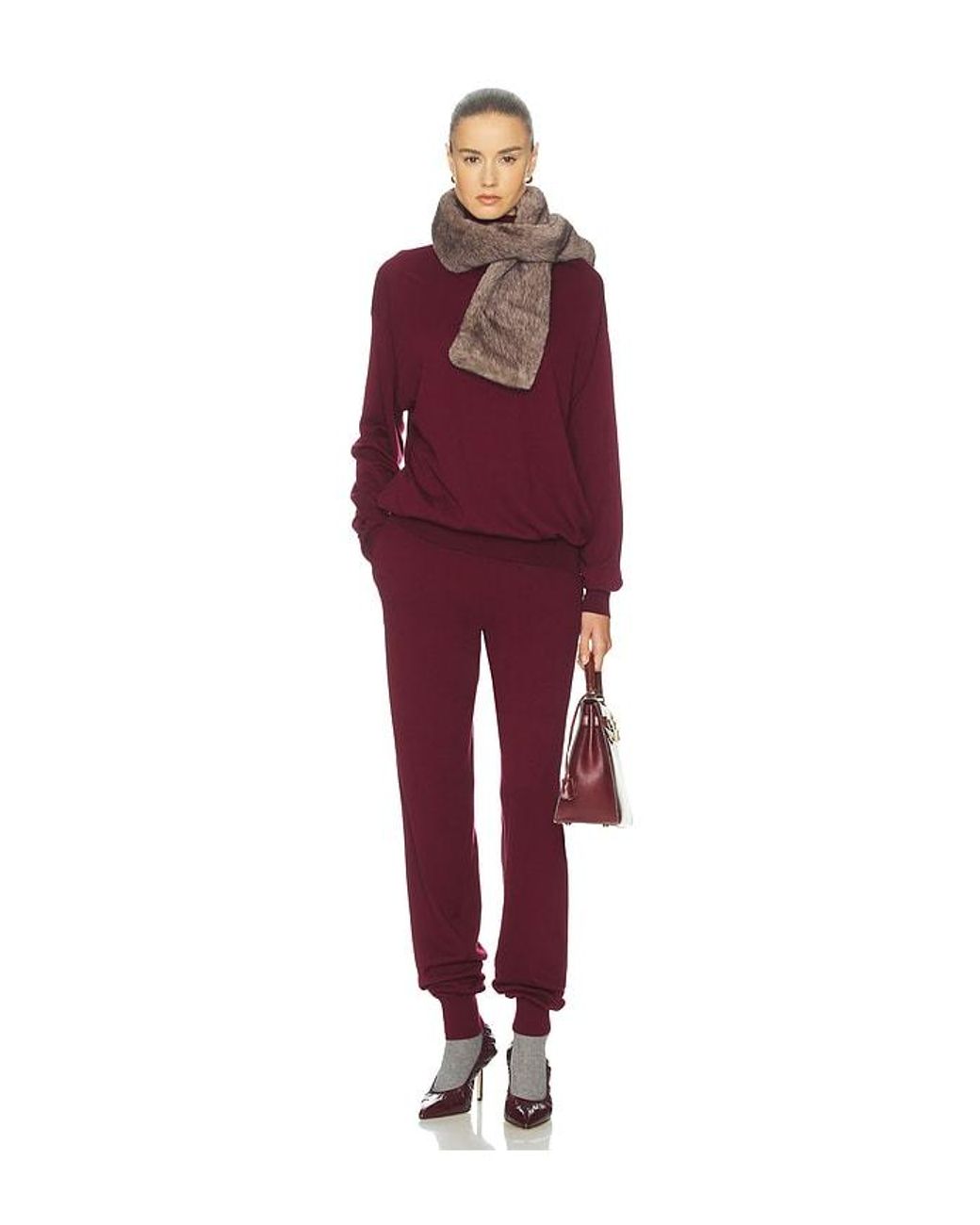 Helsa Red Madeira Oversized Turtleneck