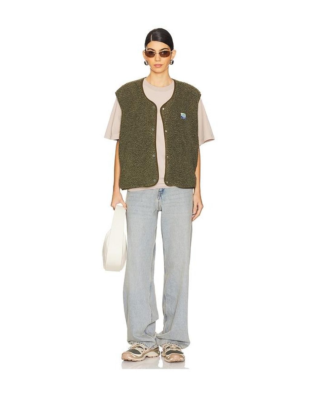 American Vintage Green Hok Town Sherpa Vest