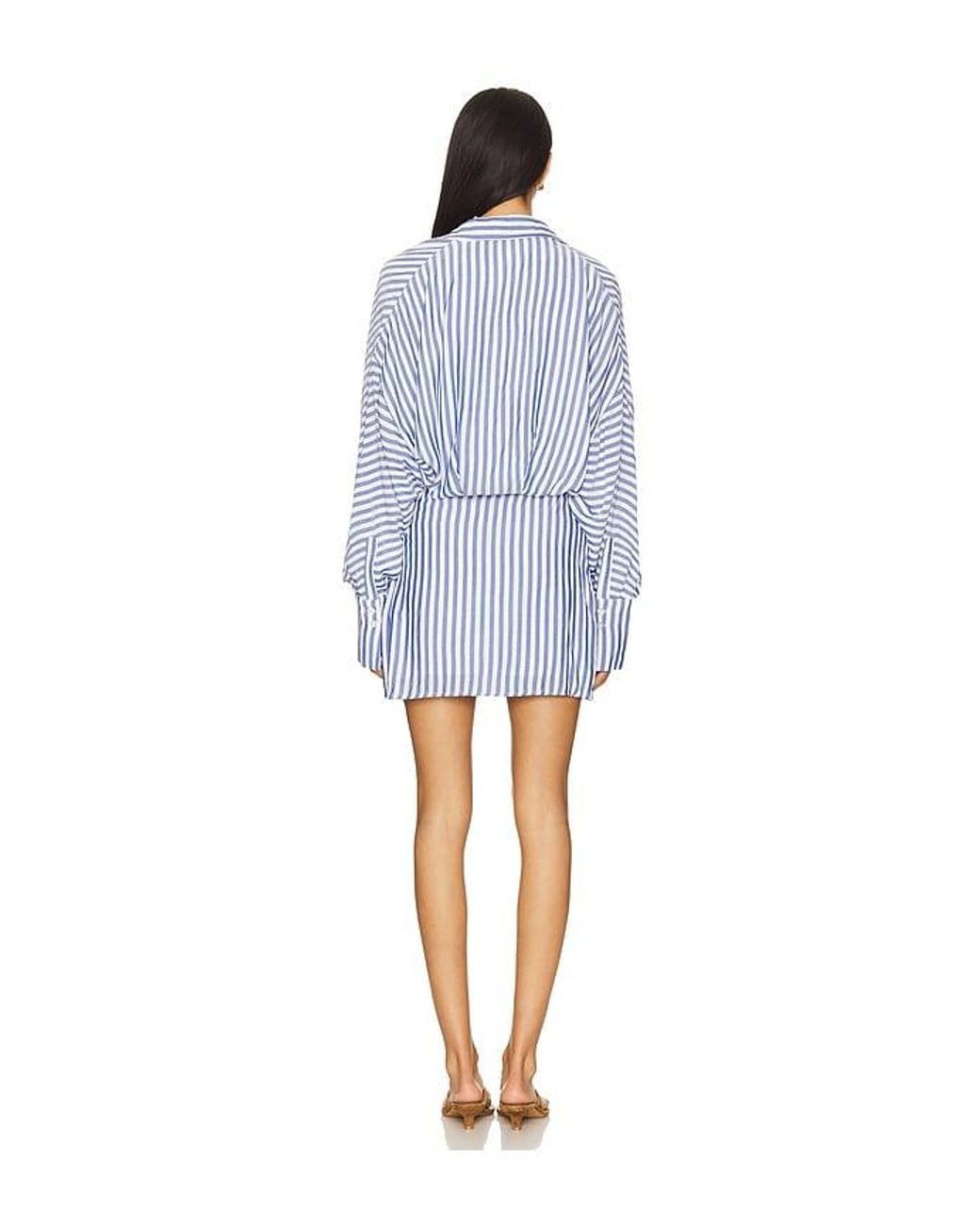 Line & Dot Blue Noah Shirt Dress
