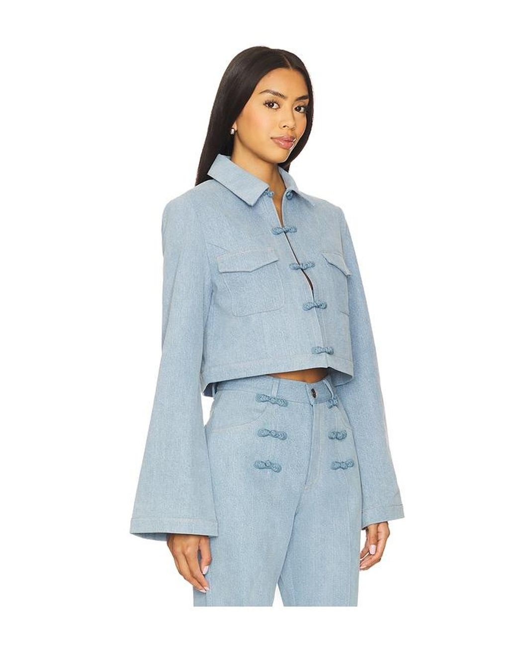 SAU LEE Blue Bambi Denim Jacket