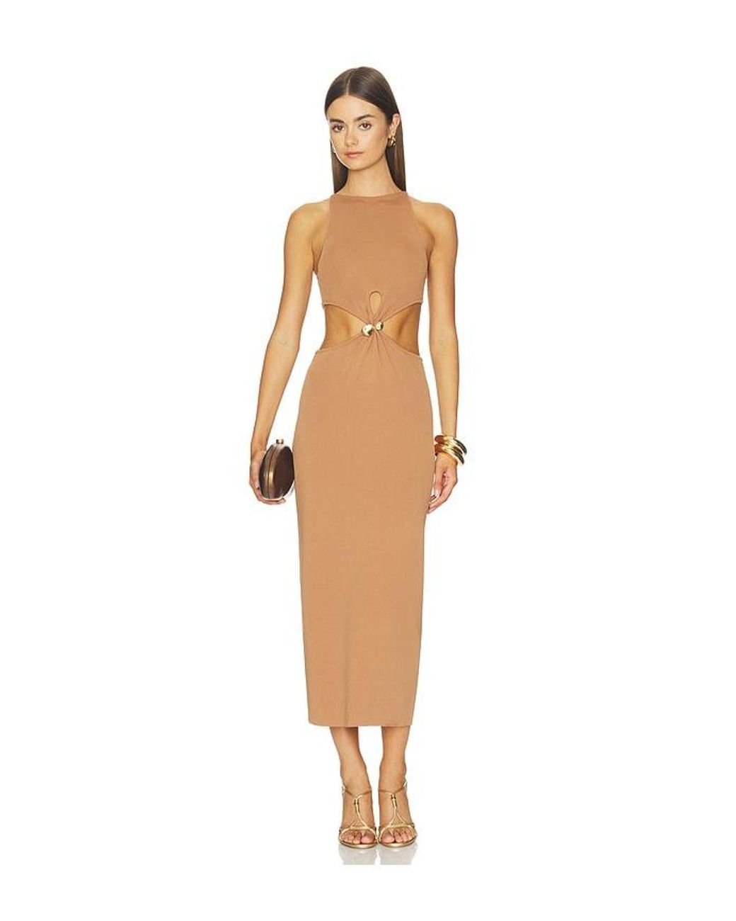 Cult Gaia Brown The Caldera Clutch