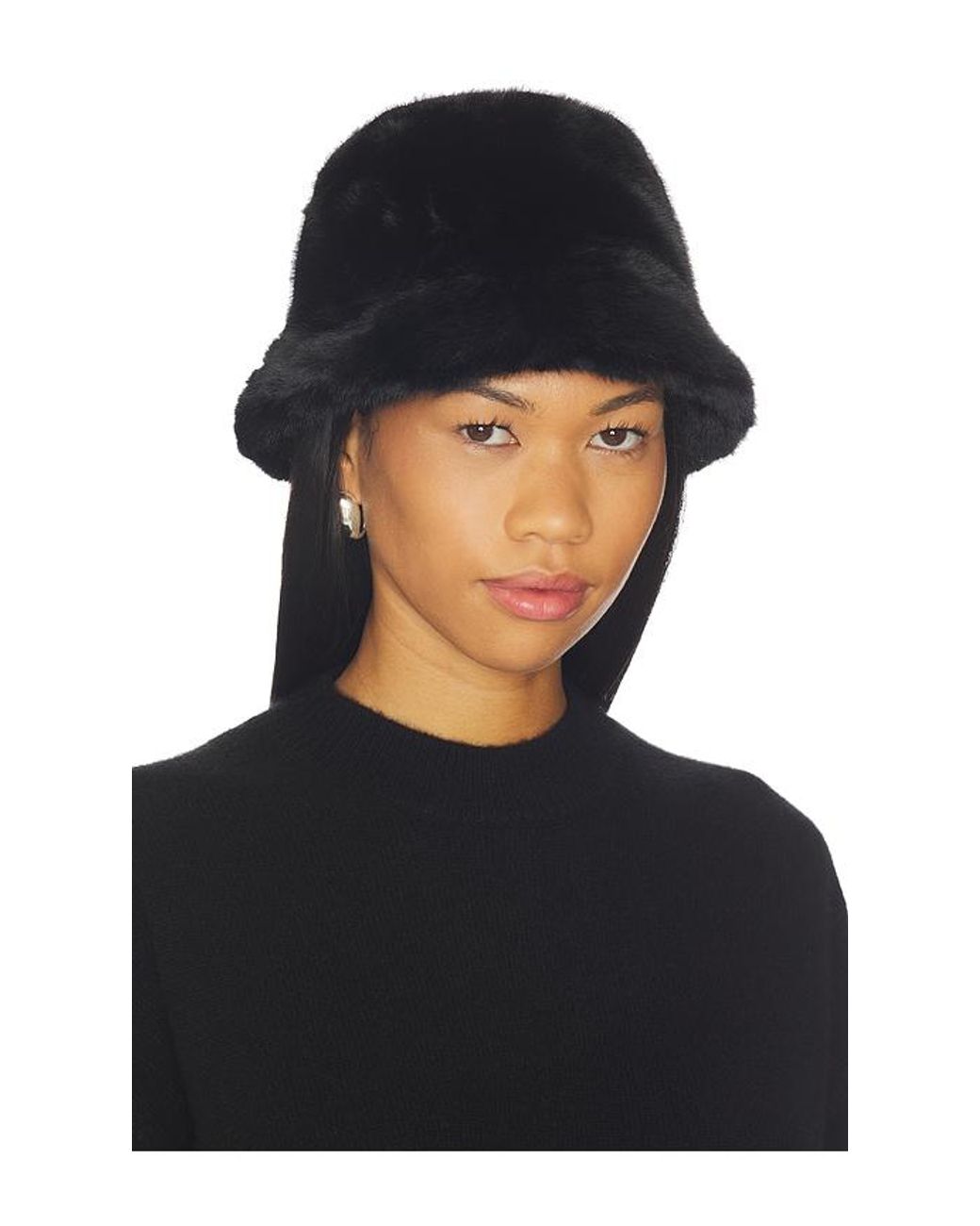 Lovers + Friends Black Lisa Bucket Hat