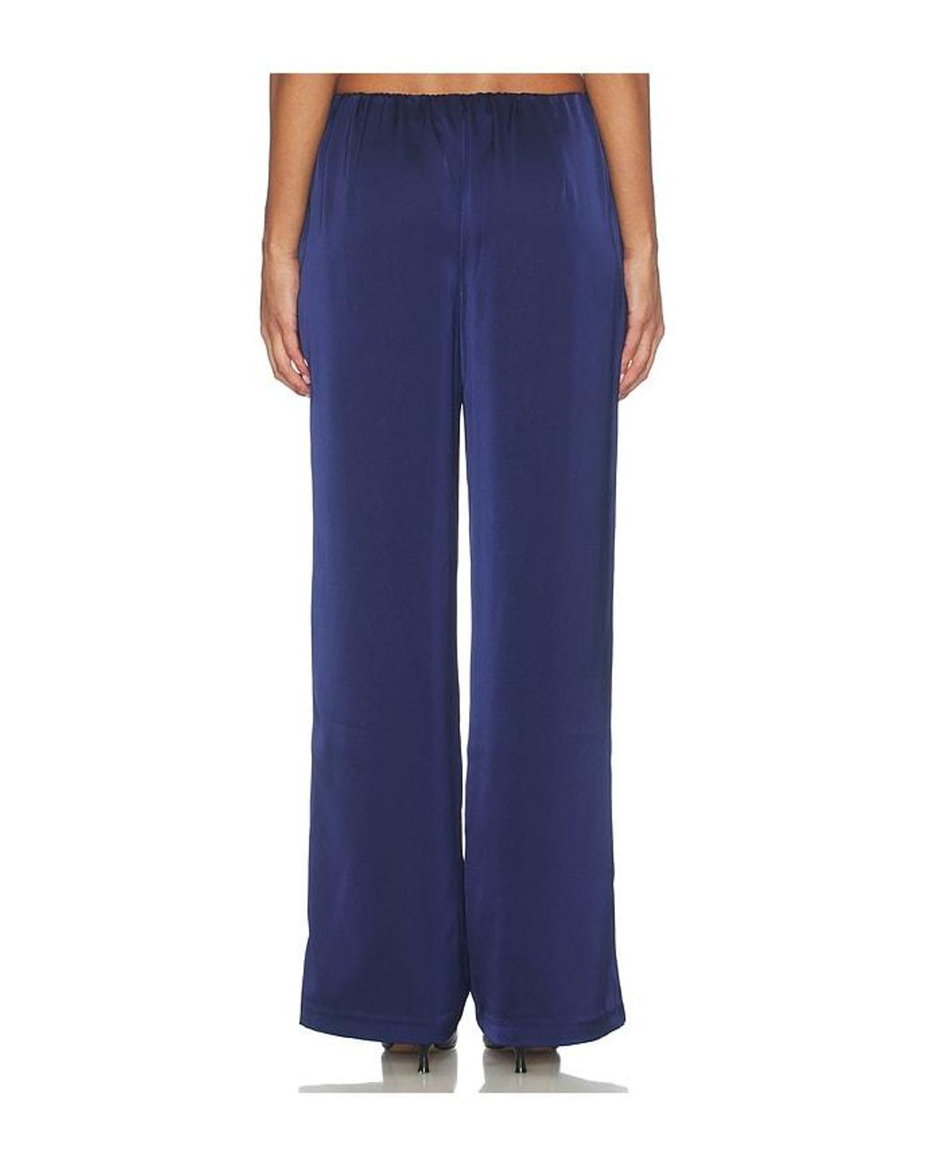 Lovers + Friends Blue Alette Satin Pants