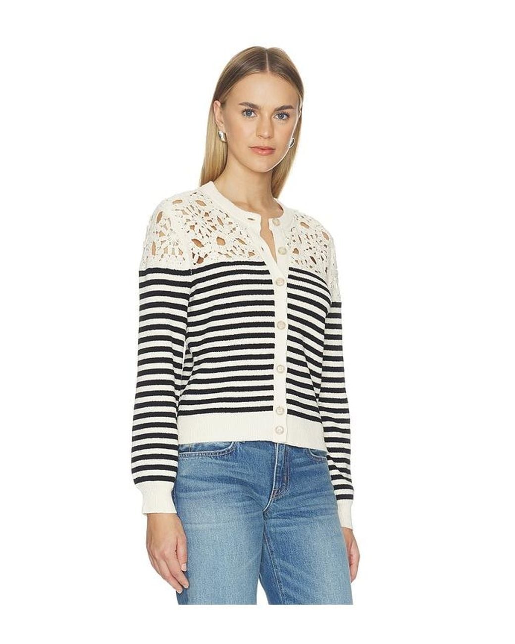 FRAME Multicolor The Coastal Stripe Cardi