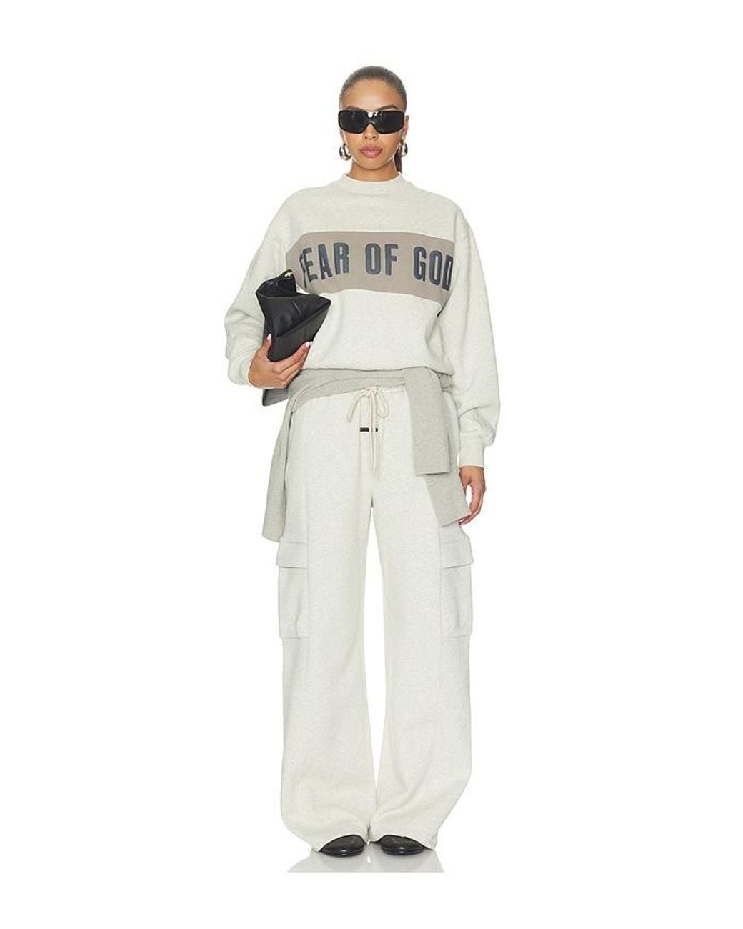 Fear Of God White Cargo Relaxed Sweatpant
