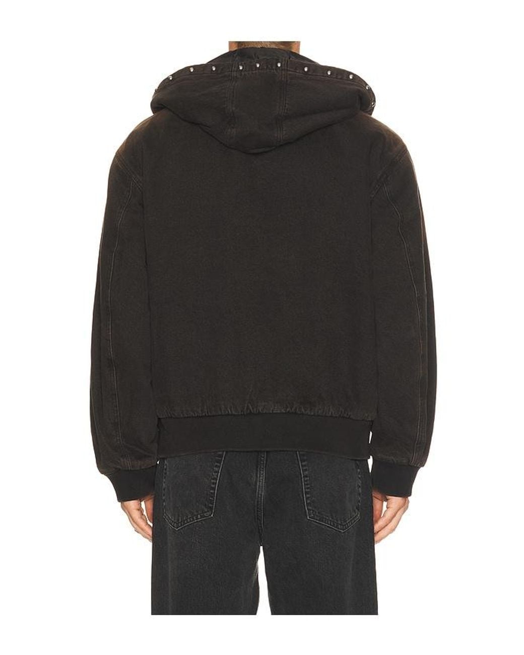 Obey Black Studded Zip Up Jacket for men