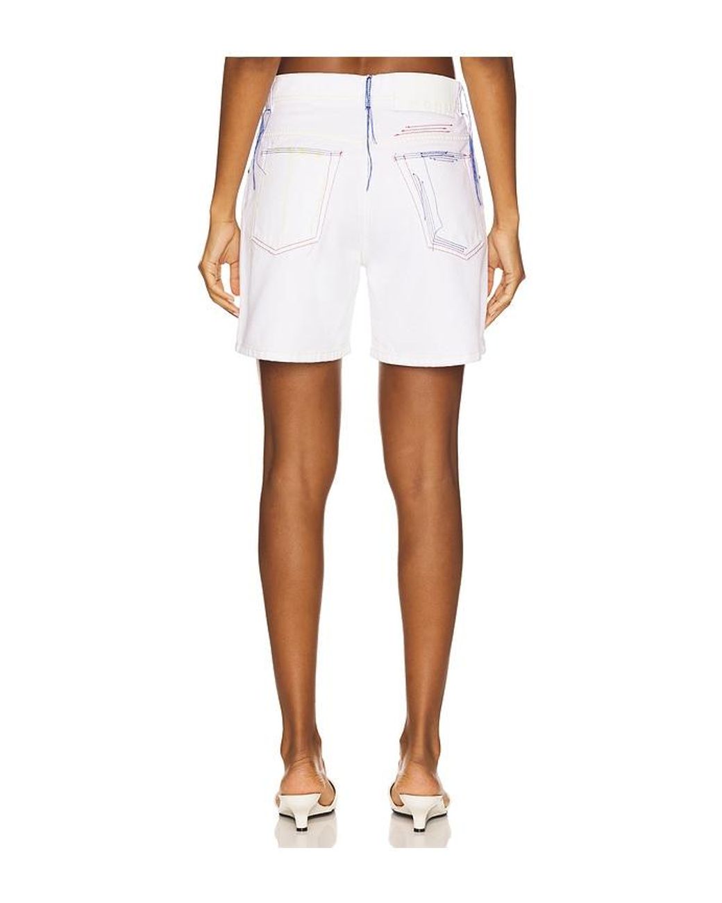 MSGM White Bermuda Short
