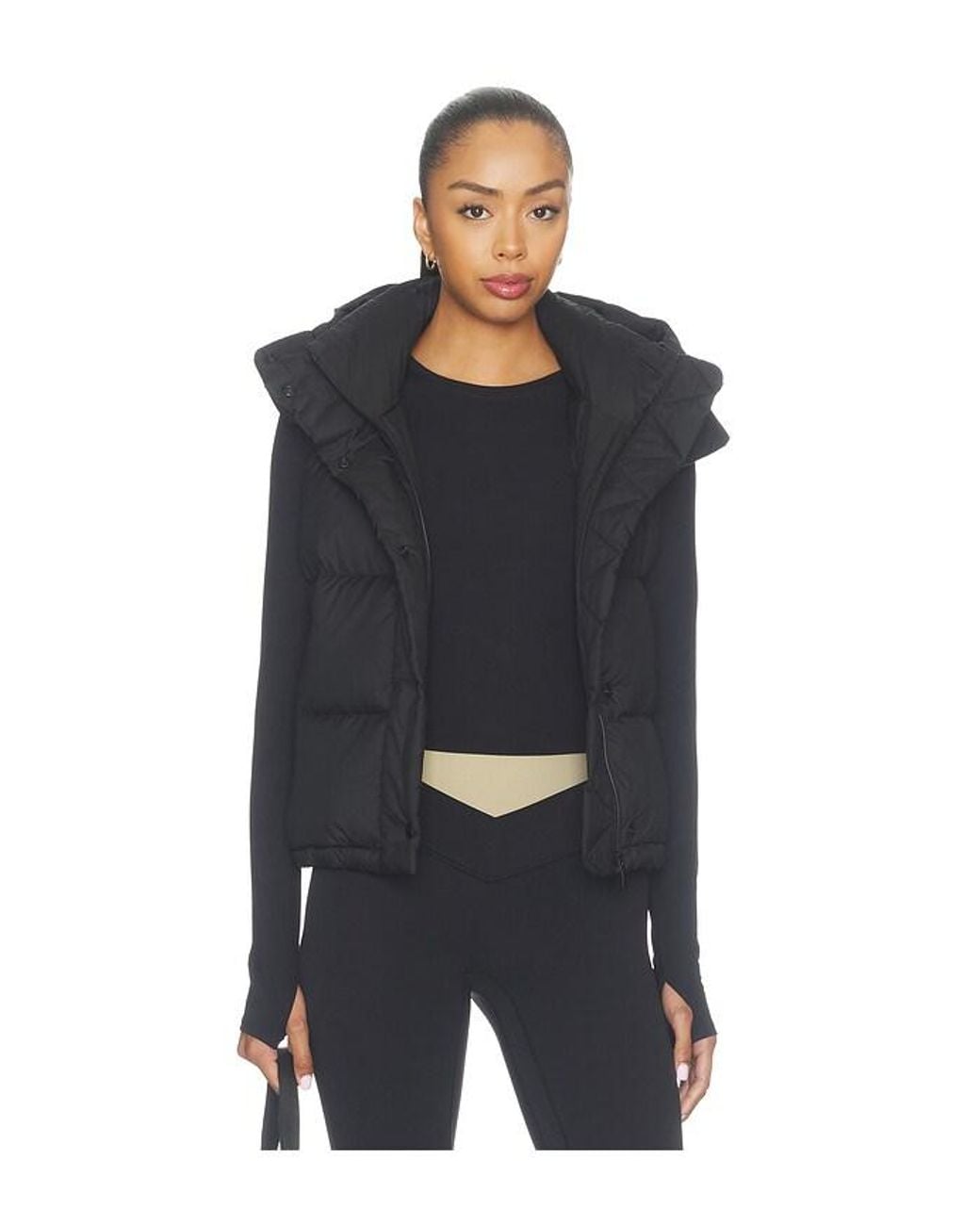 lululemon athletica Black Wunder Puff Cropped Vest