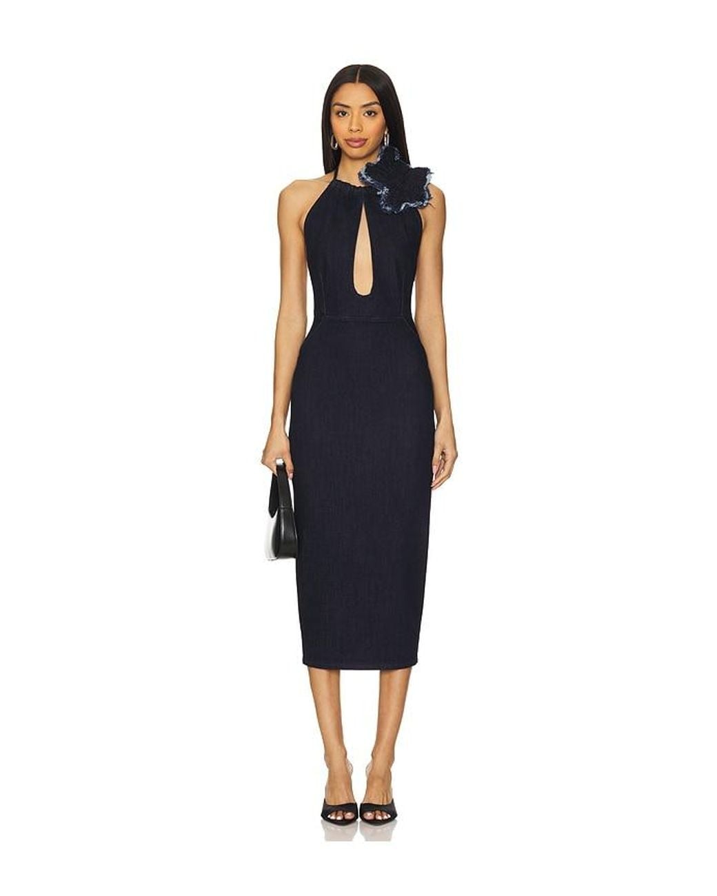 MOTHER OF ALL Olivia Denim Midi Dress in Blue | Lyst