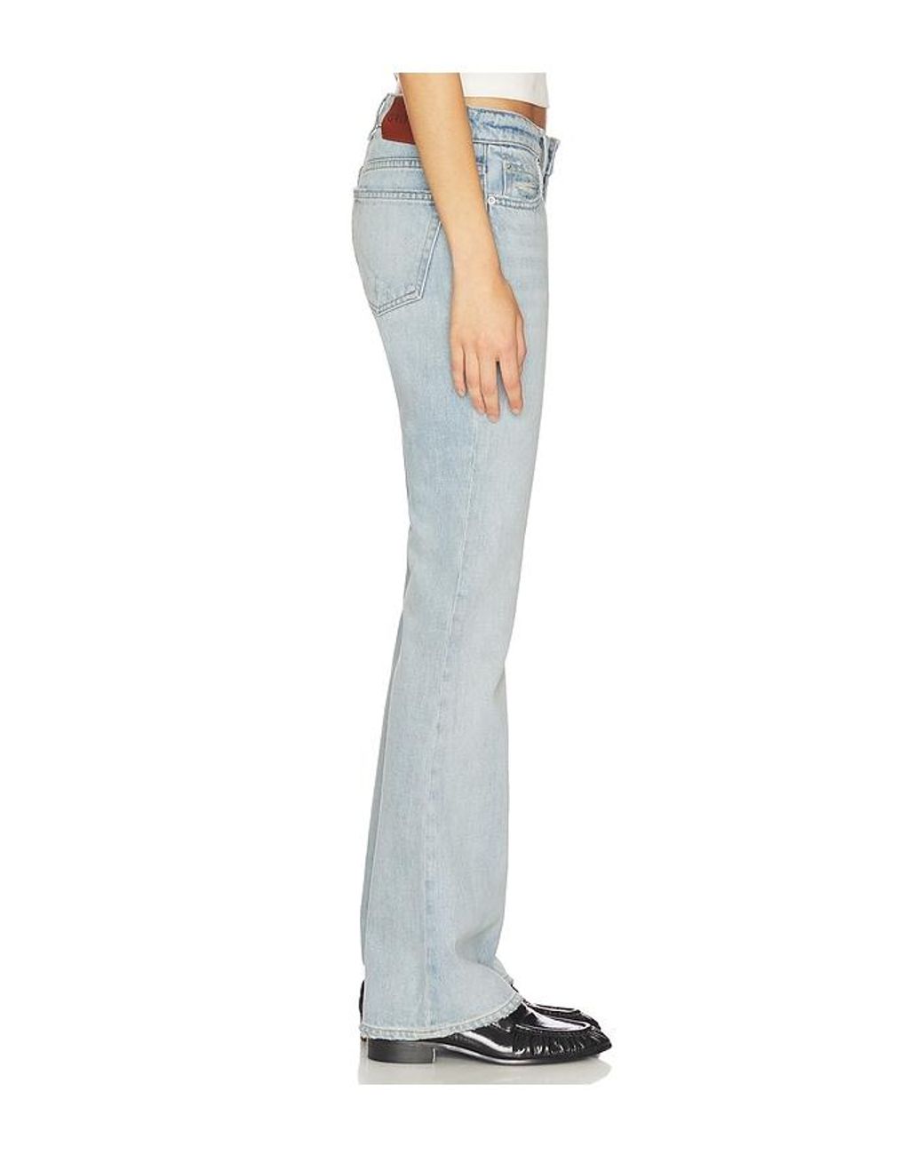 GRLFRND Blue Serena Low Rise Boot