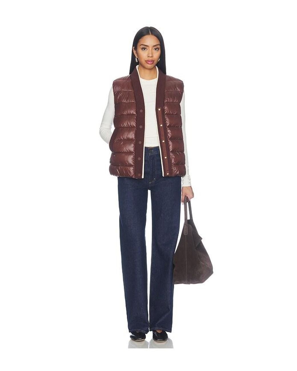 Varley Purple Colwyn Short Boxy Gilet Puffer