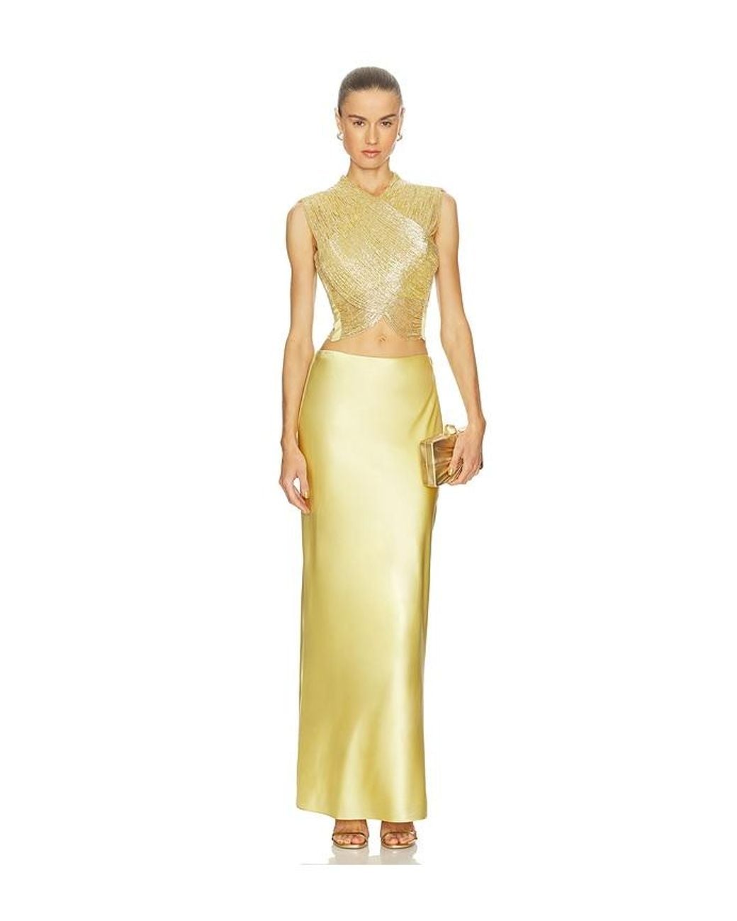 Cult Gaia Metallic Haisley Top