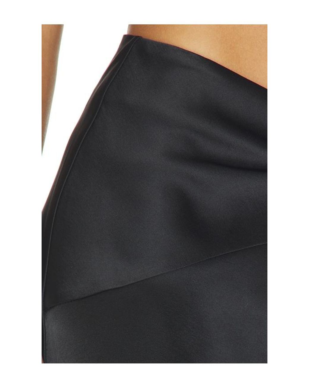 Lioness Black Gloss Midi Skirt