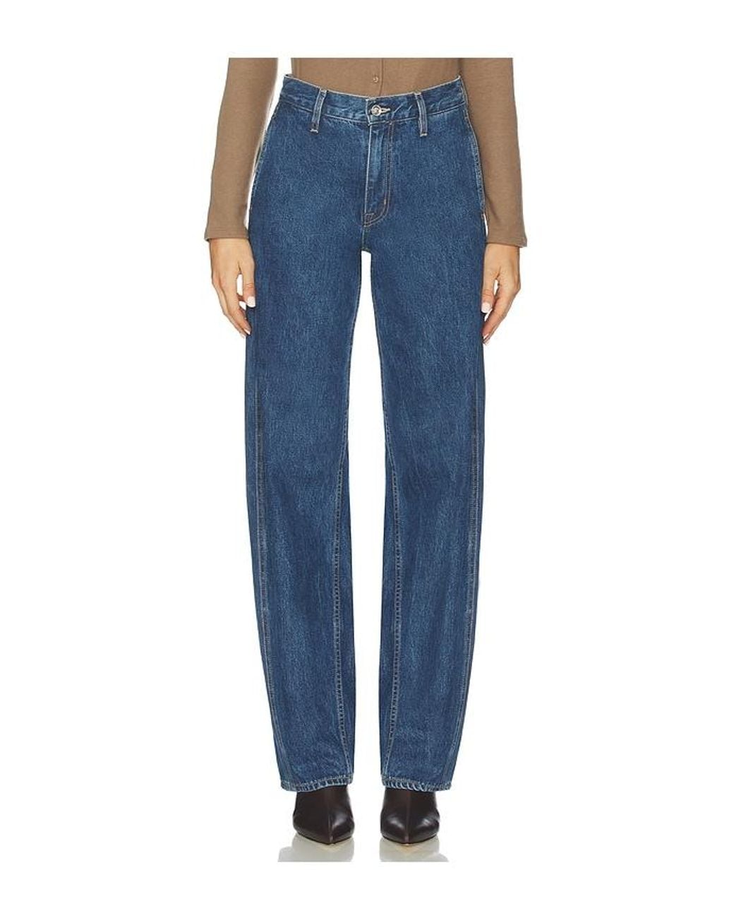 SLVRLAKE Denim Blue Cassie Chino Wide Leg Jeans