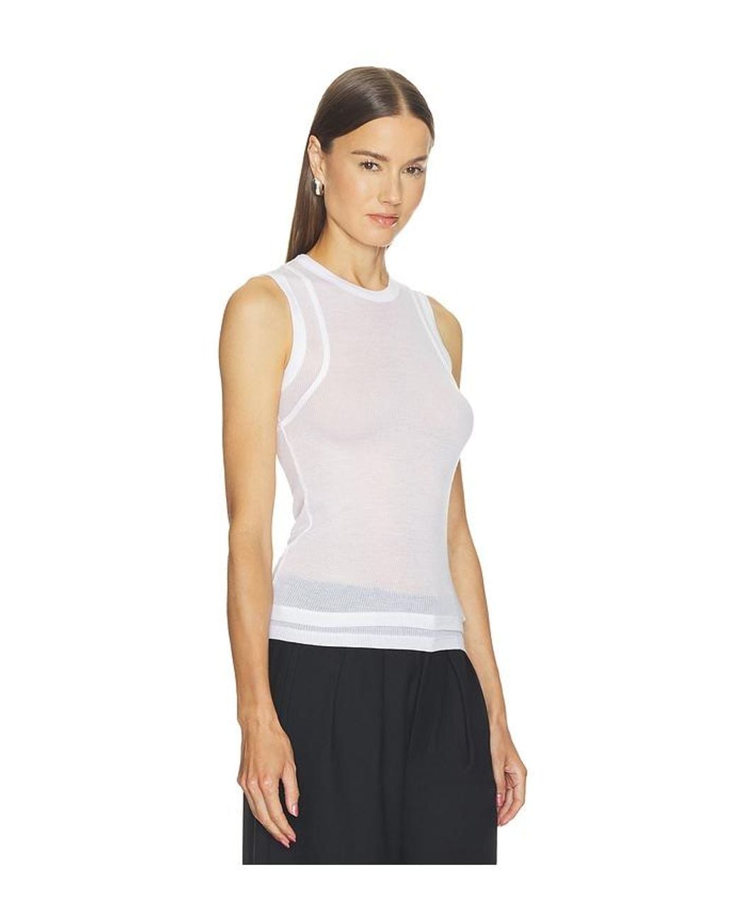 Helmut Lang White Layer Muscle T Sheer