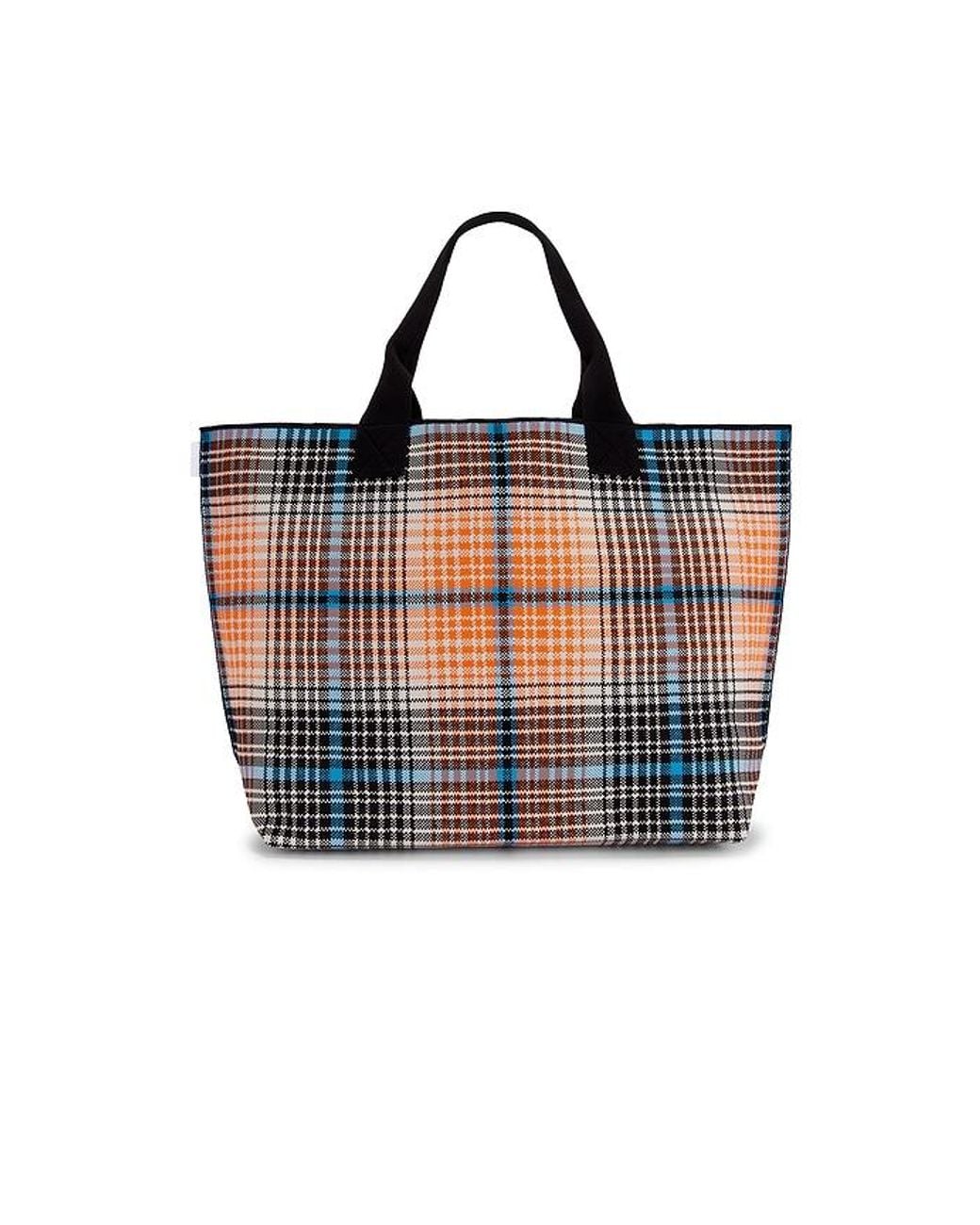 Ganni Black Knit Easy Shopper Medium Bag