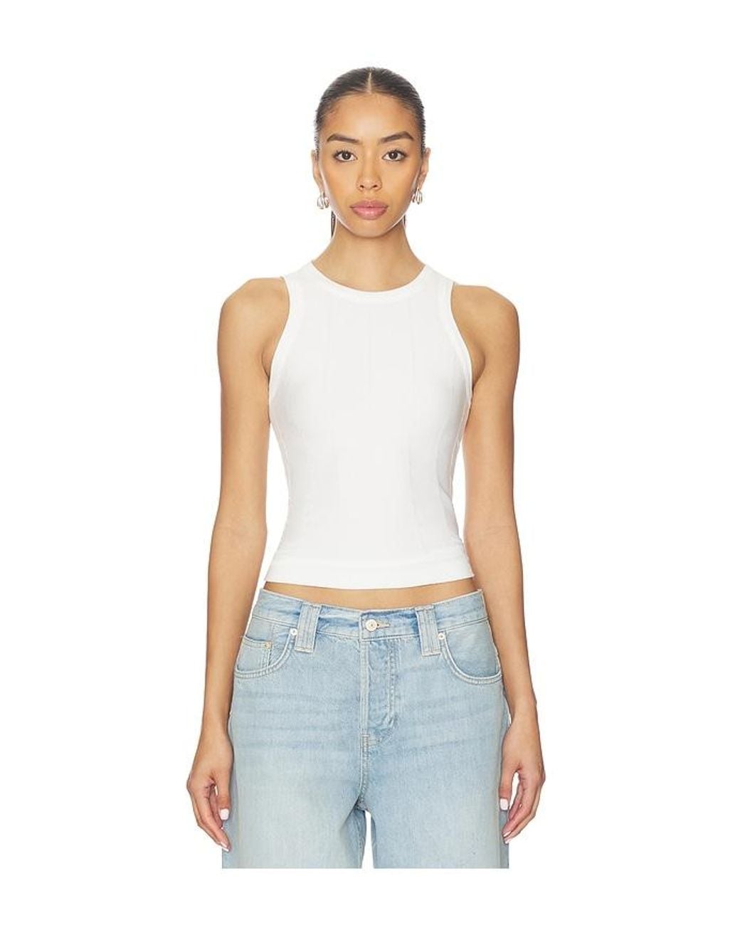 Free People White So Soft Seamless Modal Tank