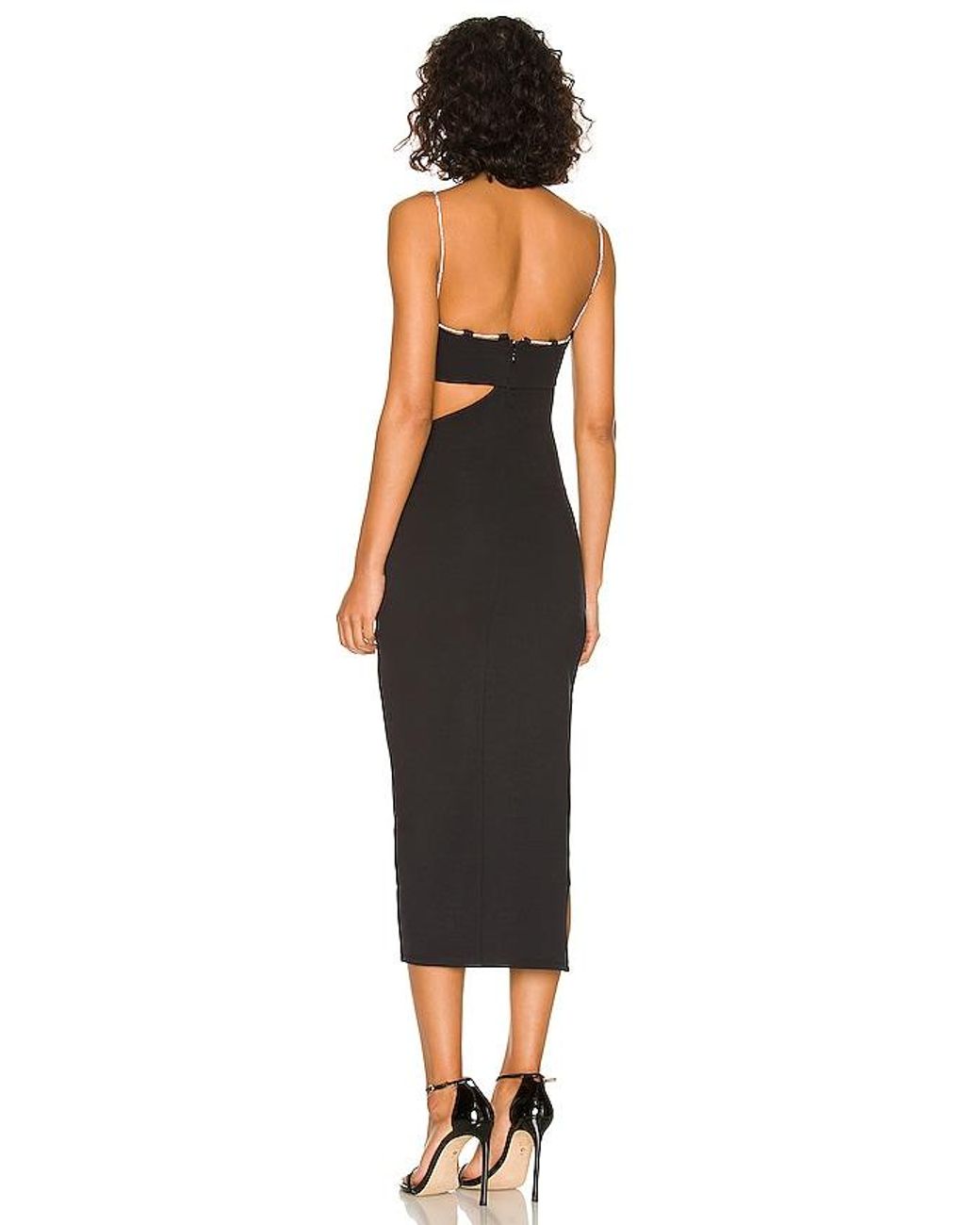 Lovers + Friends Black Charlotte Midi Dress