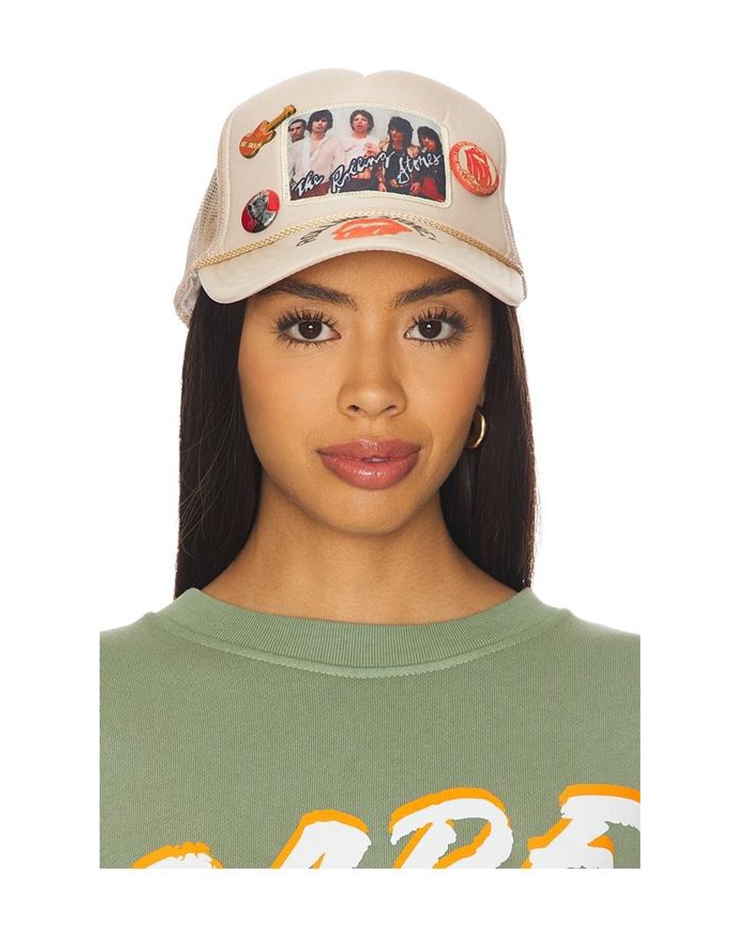 MadeWorn Red Rolling Stones Trucker Hat