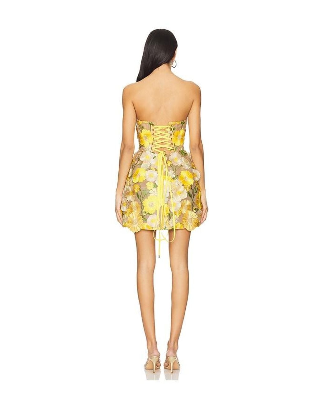 Bronx and Banco Yellow Jasmine Maraya Mini Dress