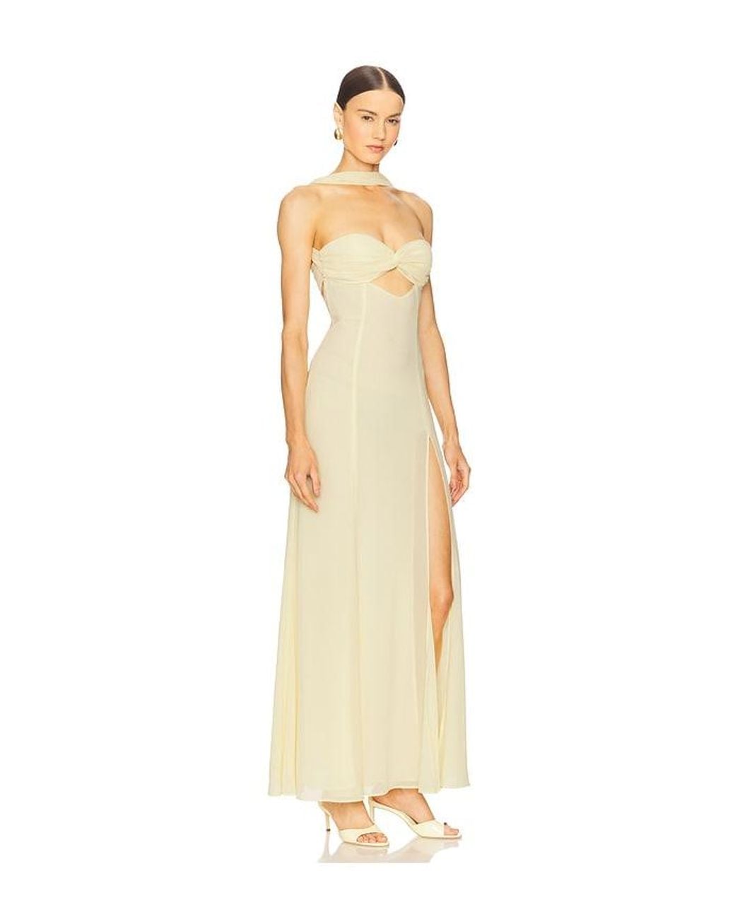 Michael Costello White X Revolve Marie Gown