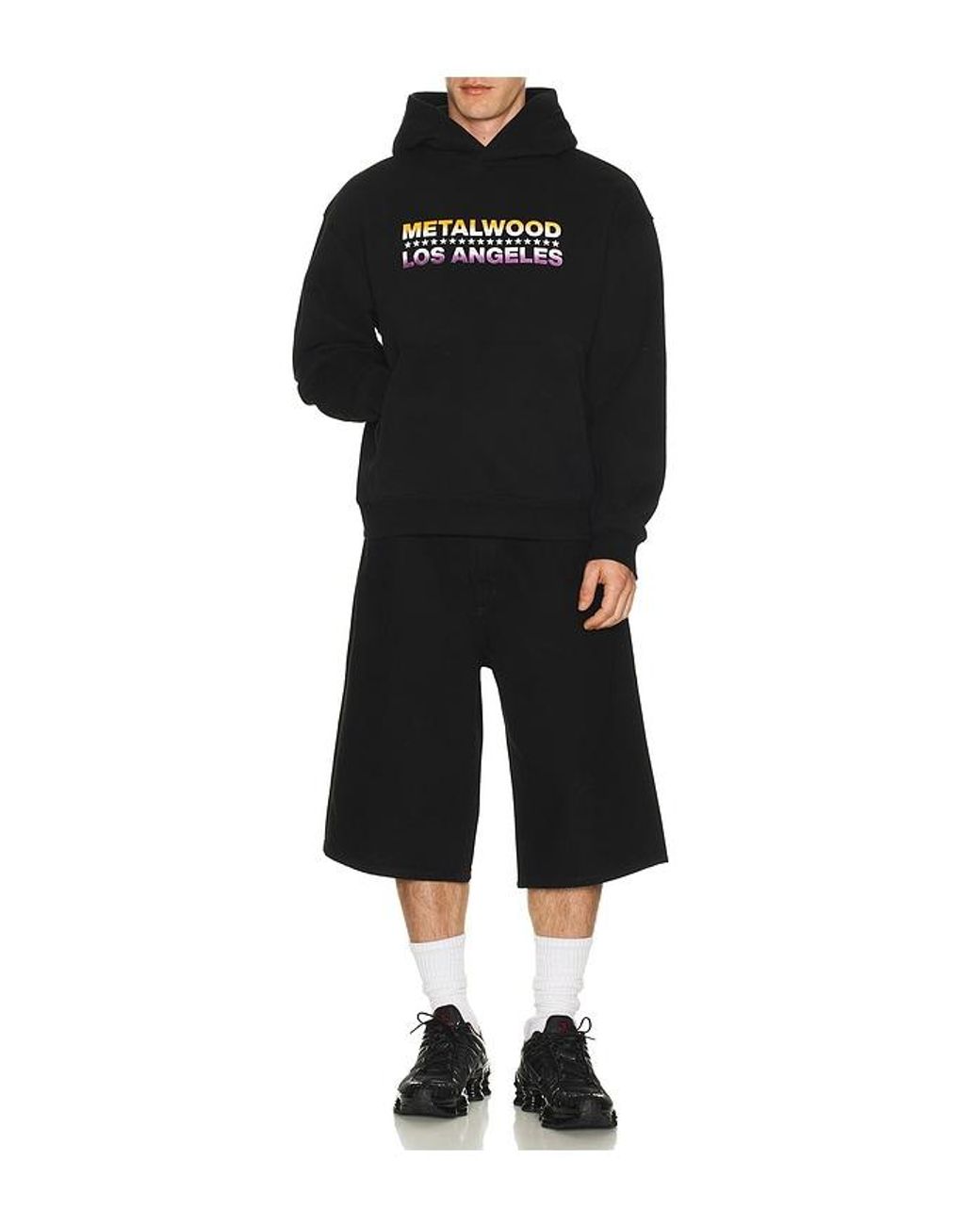 METALWOOD STUDIO Black Flyer Hoodie for men