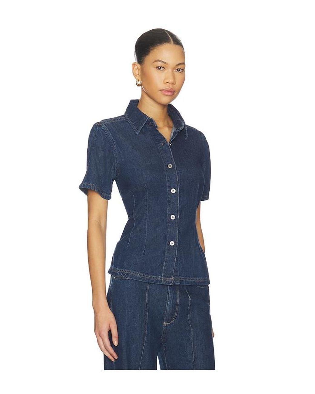 DL1961 Blue Joice Aura Denim Shirt