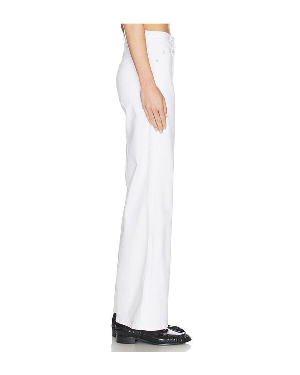 AG Jeans White Saige Wide Leg Jeans