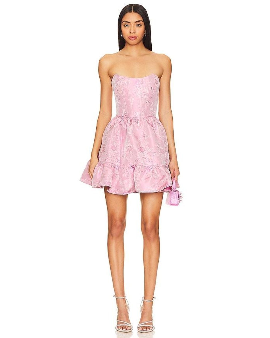 V. Chapman Pink Ginny Corset Mini Dress